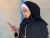 Amani uses the Learning Passport on her smartphone at a Youth Centre in Azraq Refugee Camp, Jordan. 